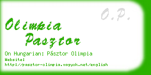 olimpia pasztor business card