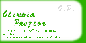 olimpia pasztor business card